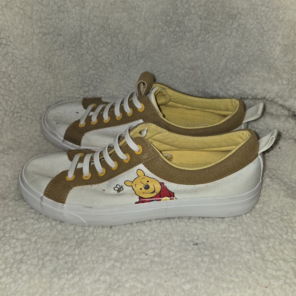 Disney Winnie the Pooh White and Brown Sneakers